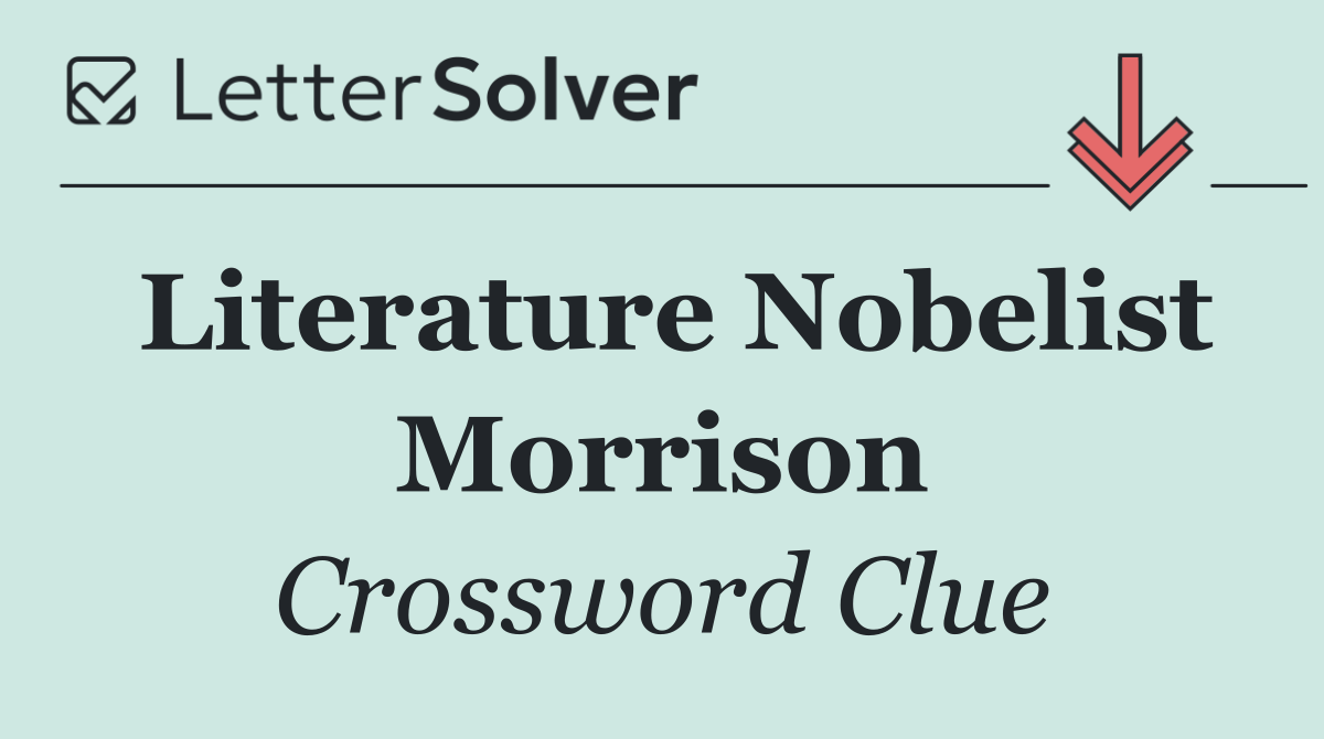 Literature Nobelist Morrison