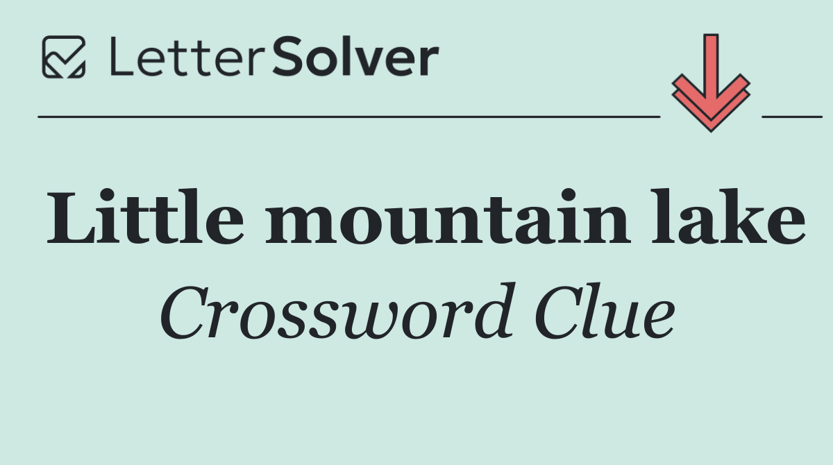 Little mountain lake