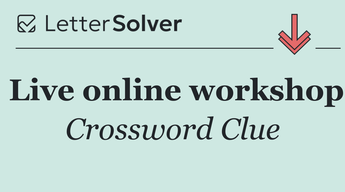 Live online workshop