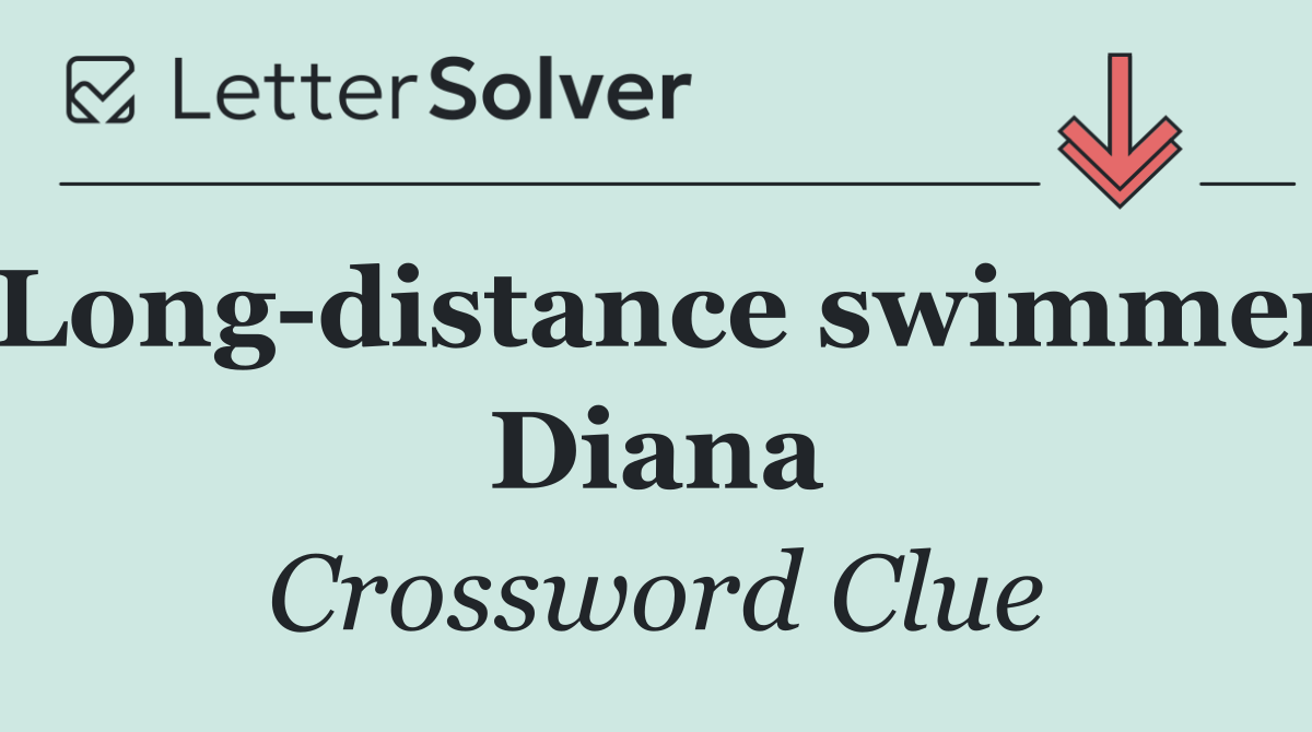 Long distance swimmer Diana