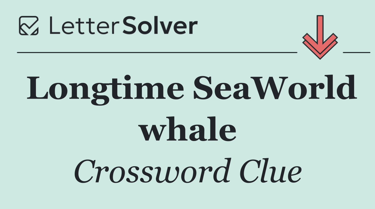 Longtime SeaWorld whale