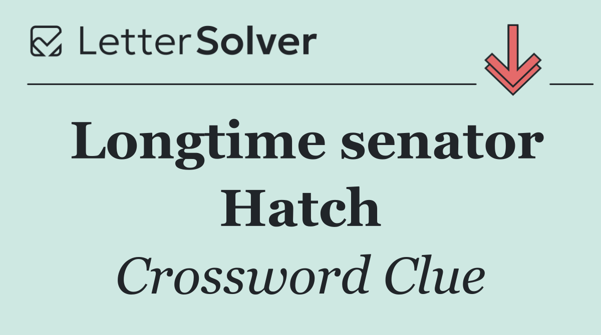 Longtime senator Hatch