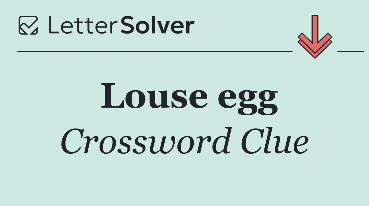 Louse egg