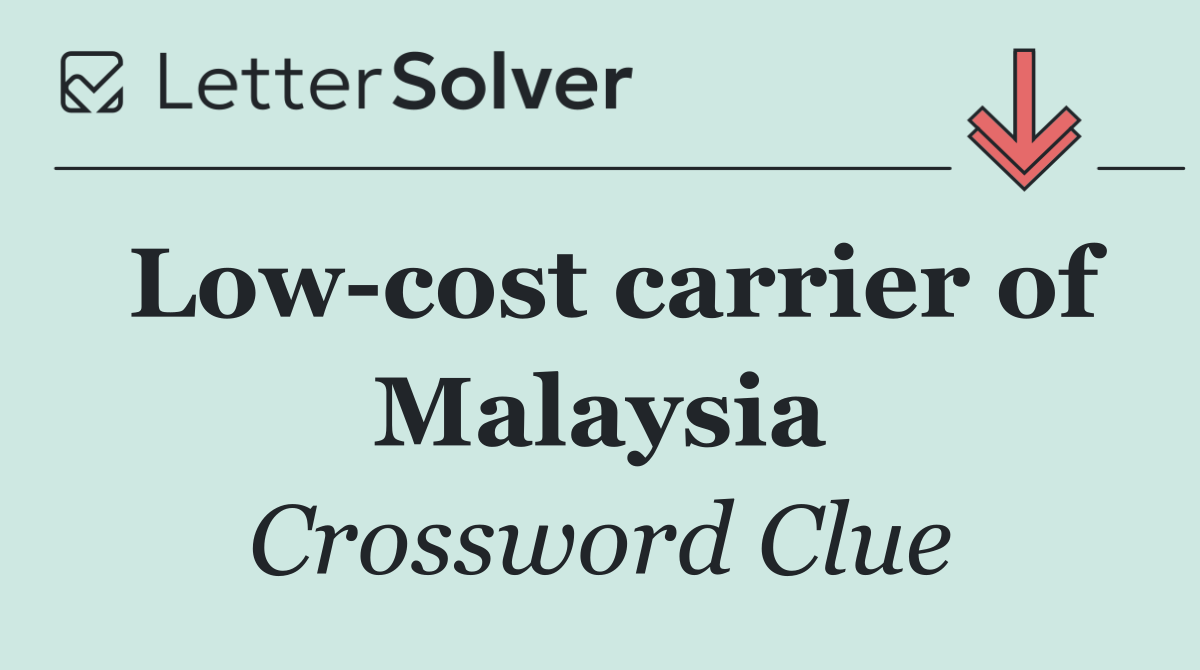 Low cost carrier of Malaysia