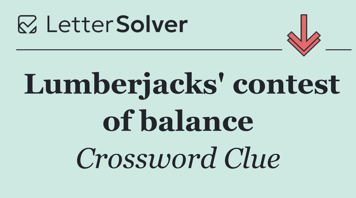 Lumberjacks' contest of balance