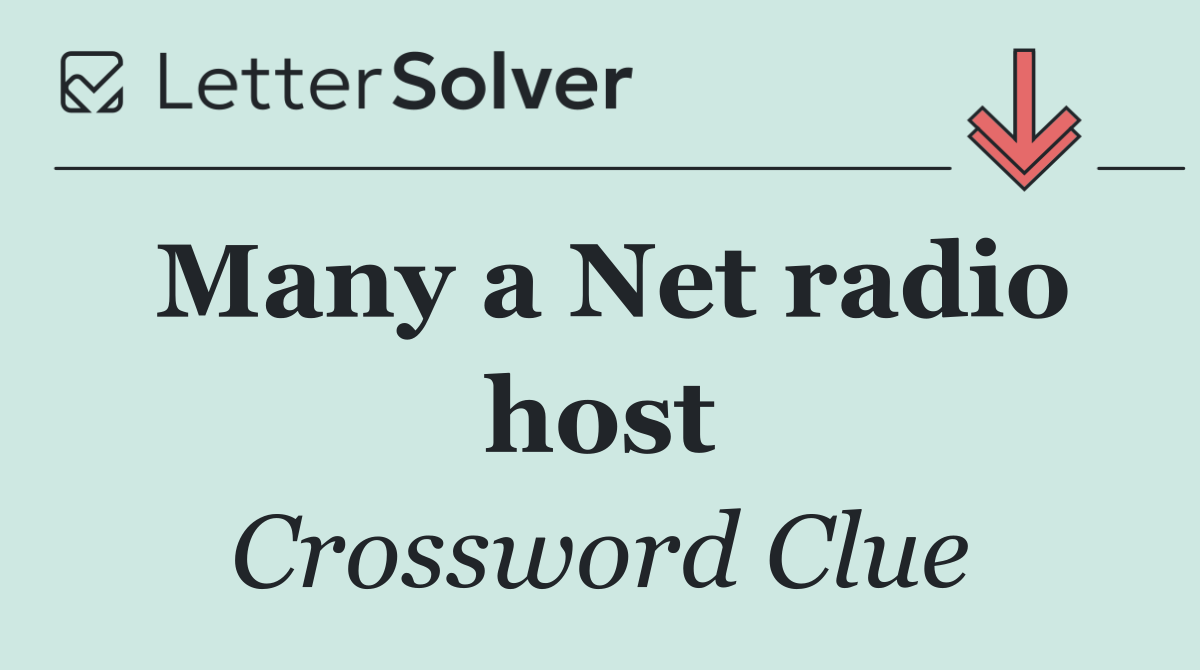 Many a Net radio host