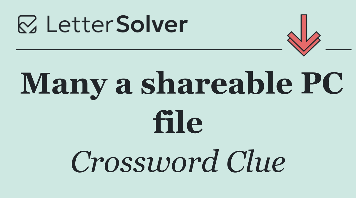 Many a shareable PC file