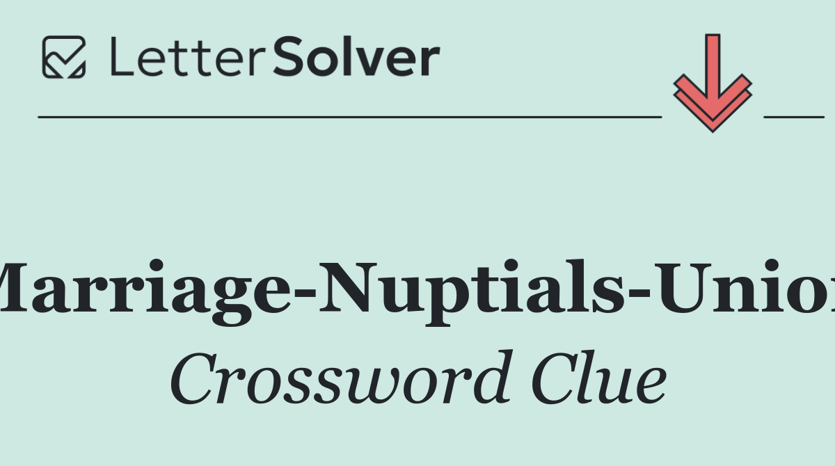 [Marriage Nuptials Union]