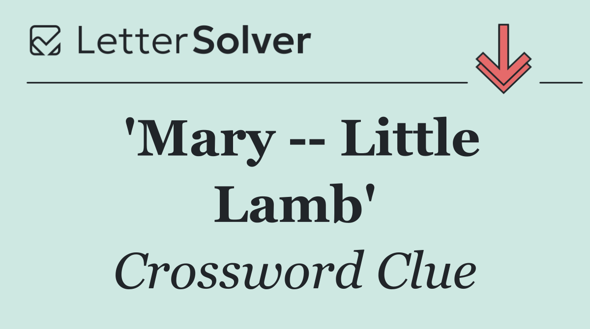 'Mary    Little Lamb'
