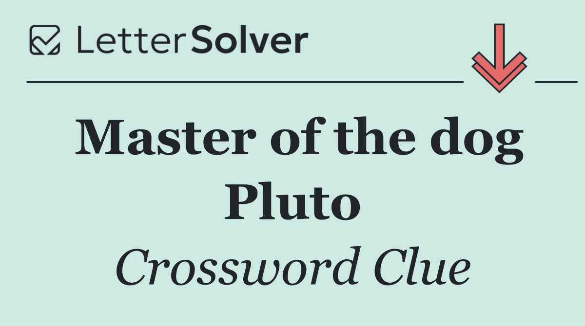 Master of the dog Pluto