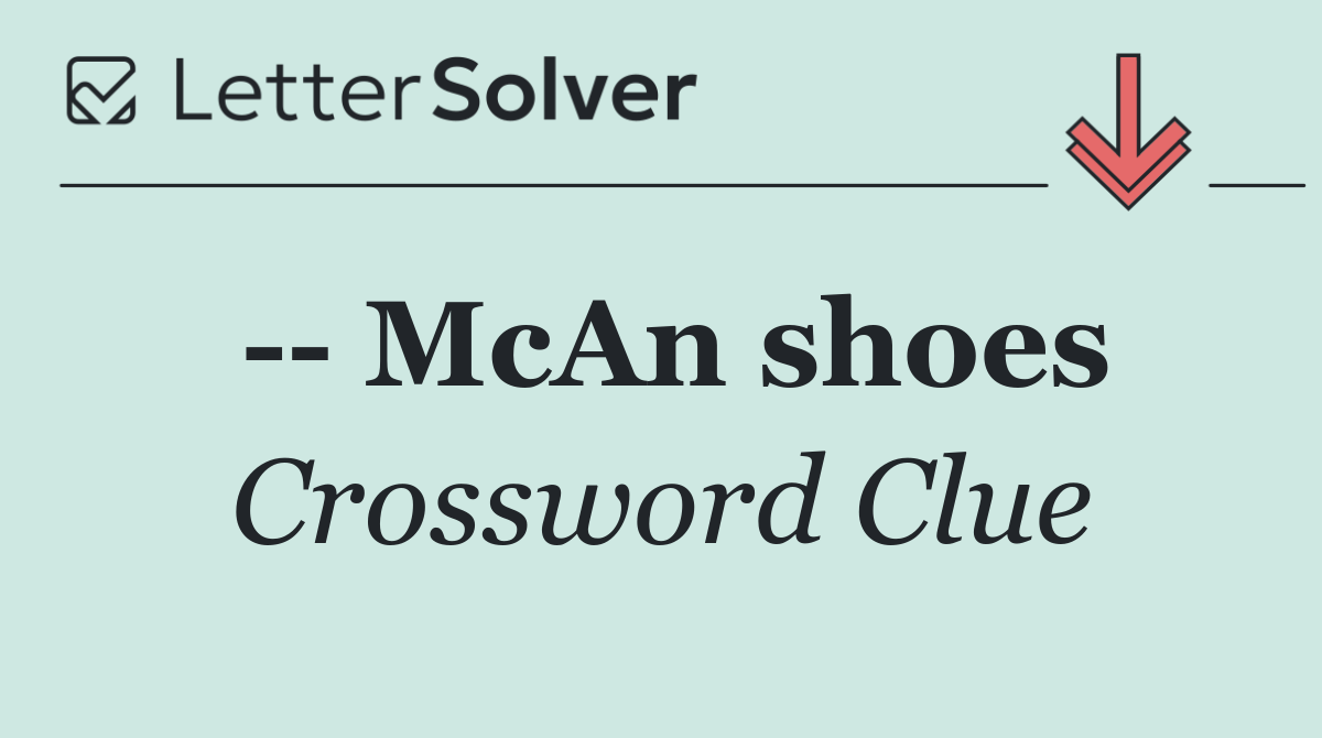    McAn shoes