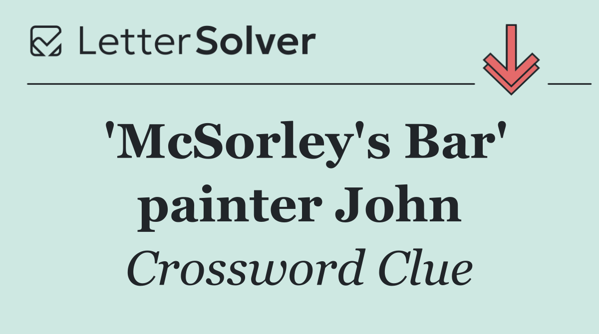 'McSorley's Bar' painter John