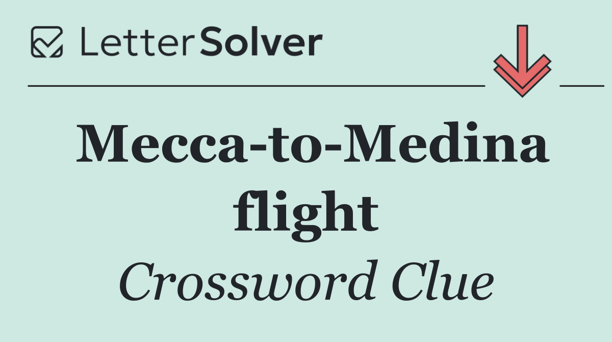 Mecca to Medina flight