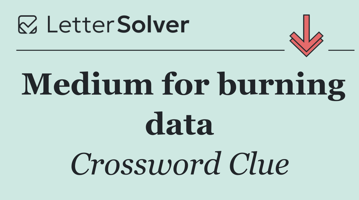 Medium for burning data