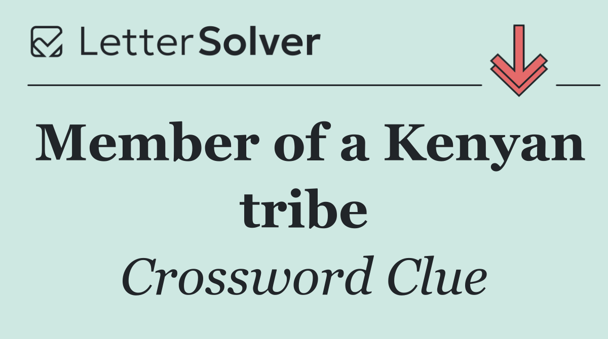 Member of a Kenyan tribe