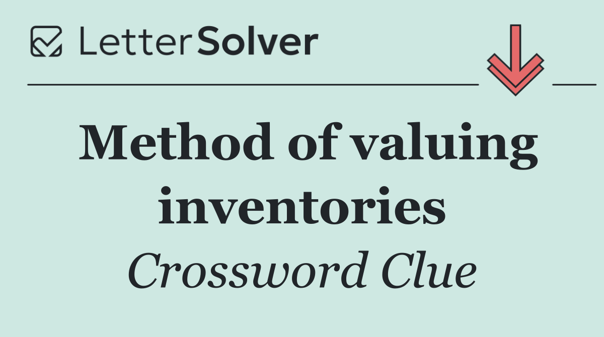 Method of valuing inventories