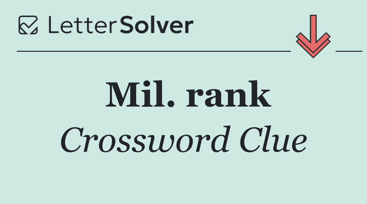 Mil. rank