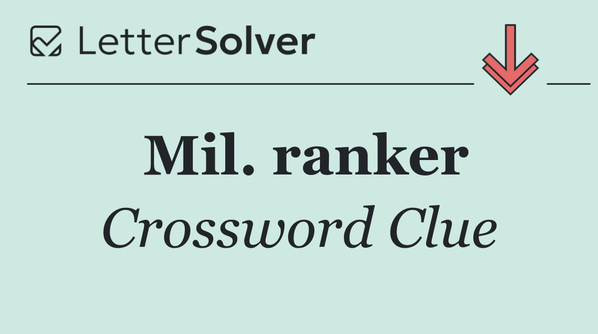 Mil. ranker