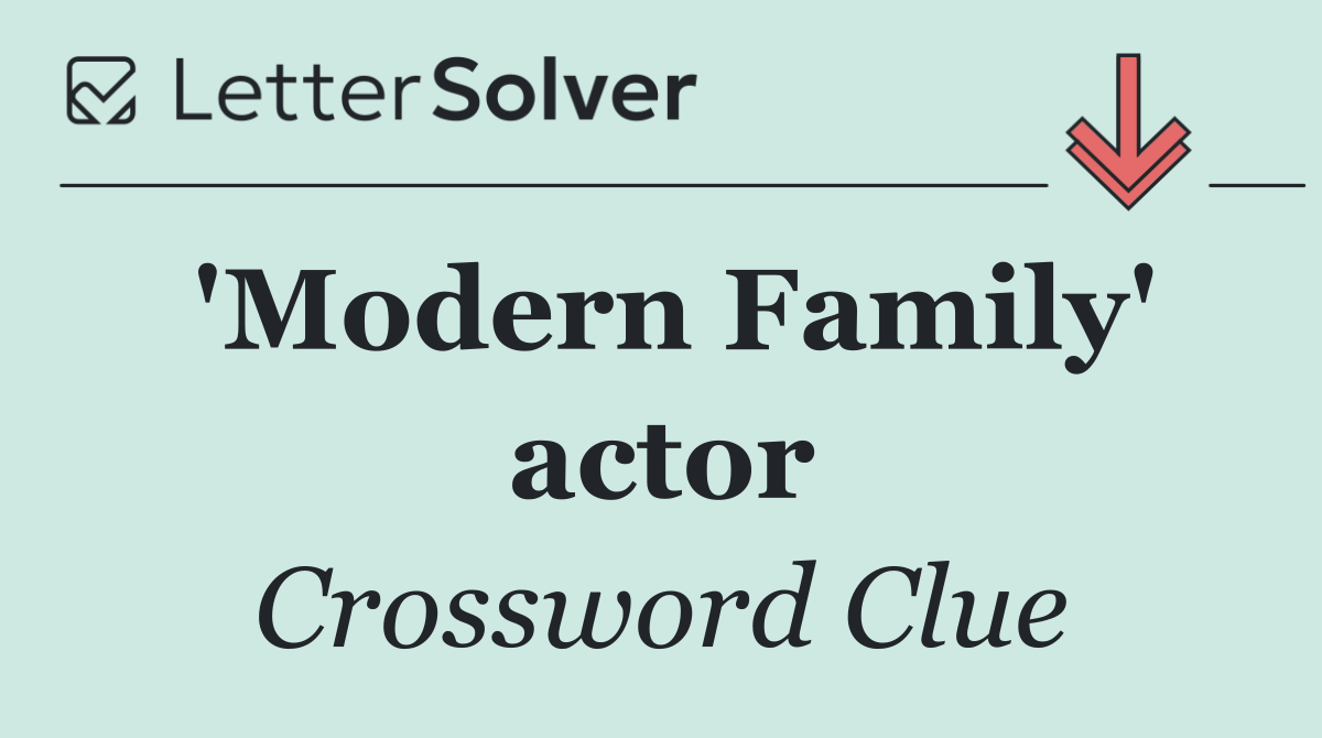 'Modern Family' actor
