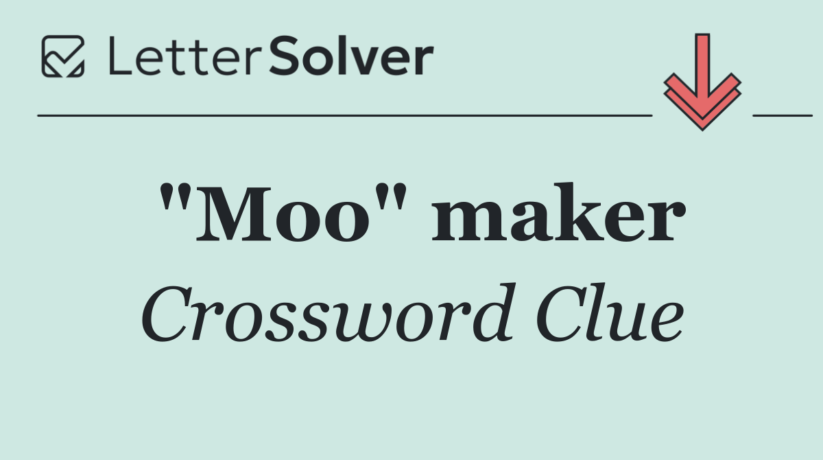 "Moo" maker