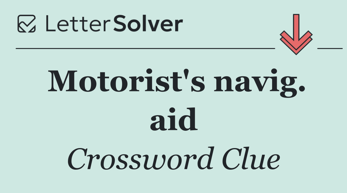 Motorist's navig. aid