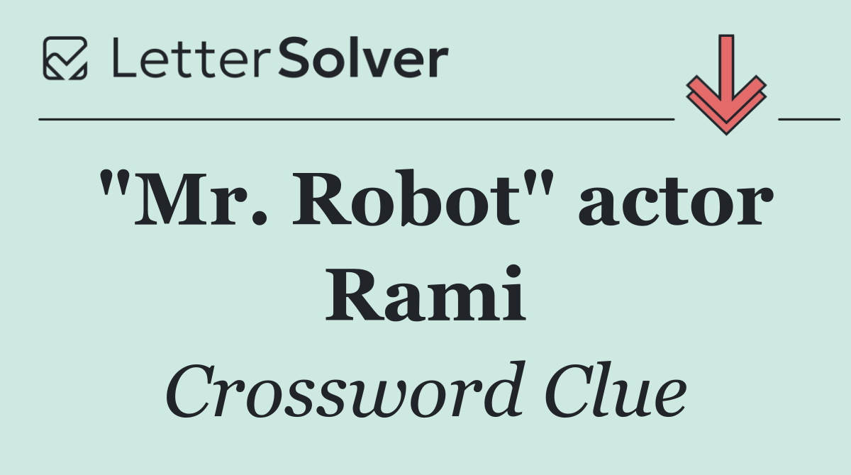 "Mr. Robot" actor Rami