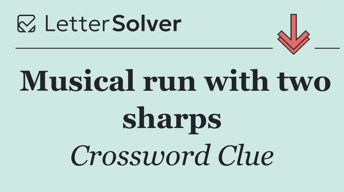Musical run with two sharps