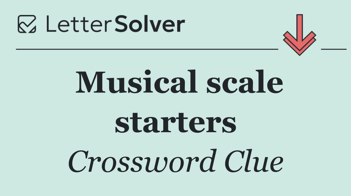 Musical scale starters