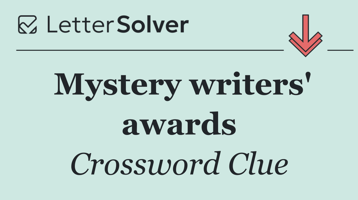 Mystery writers' awards