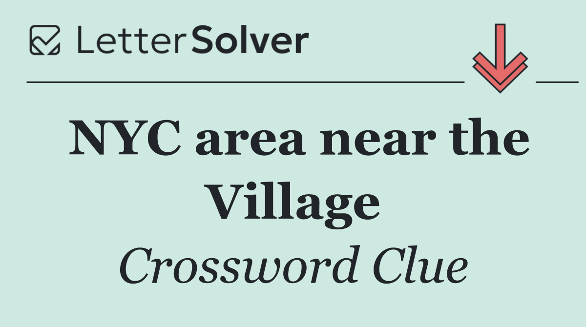 NYC area near the Village
