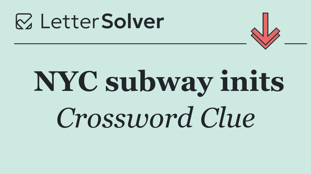 NYC subway inits
