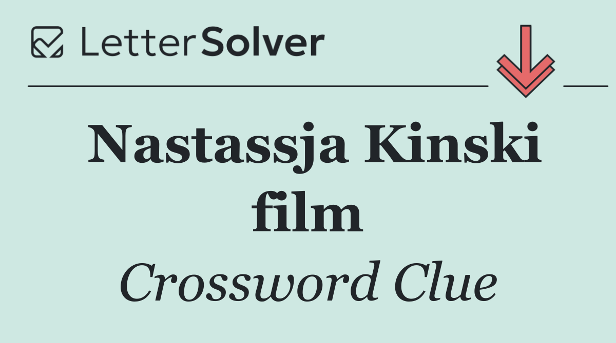 Nastassja Kinski film