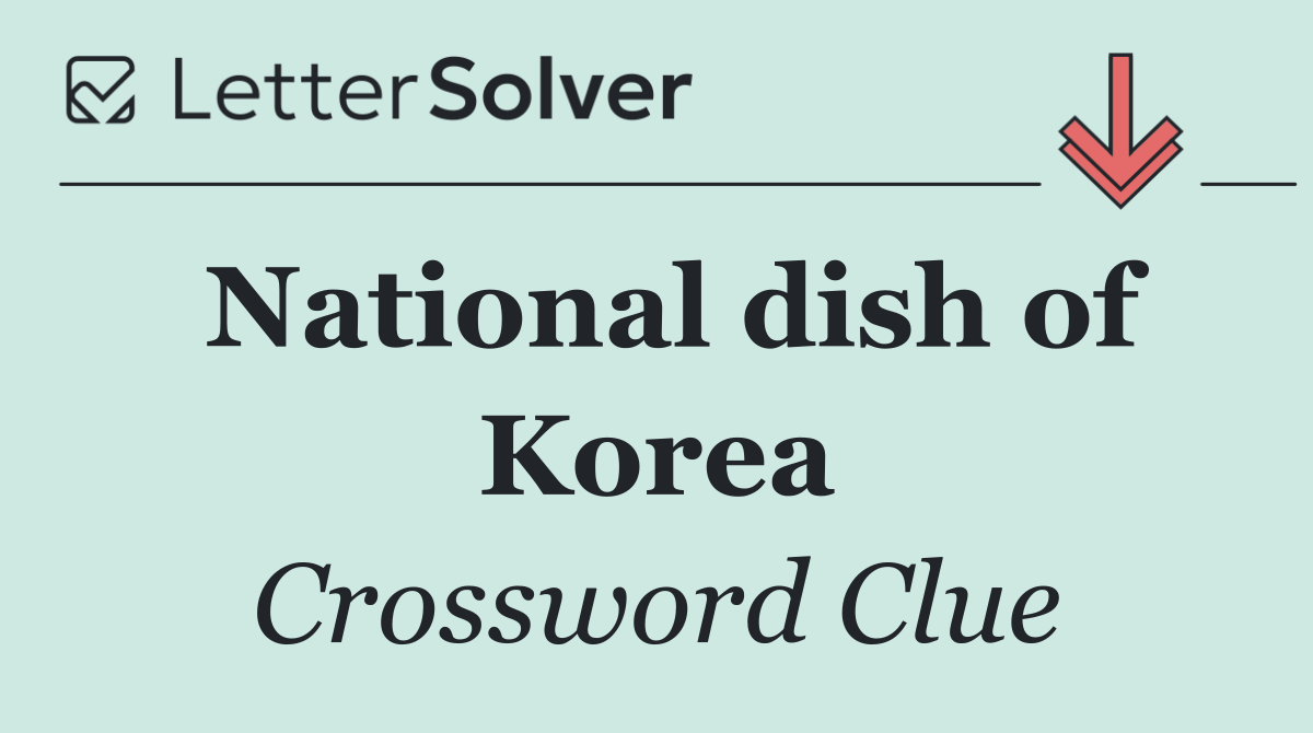 National dish of Korea