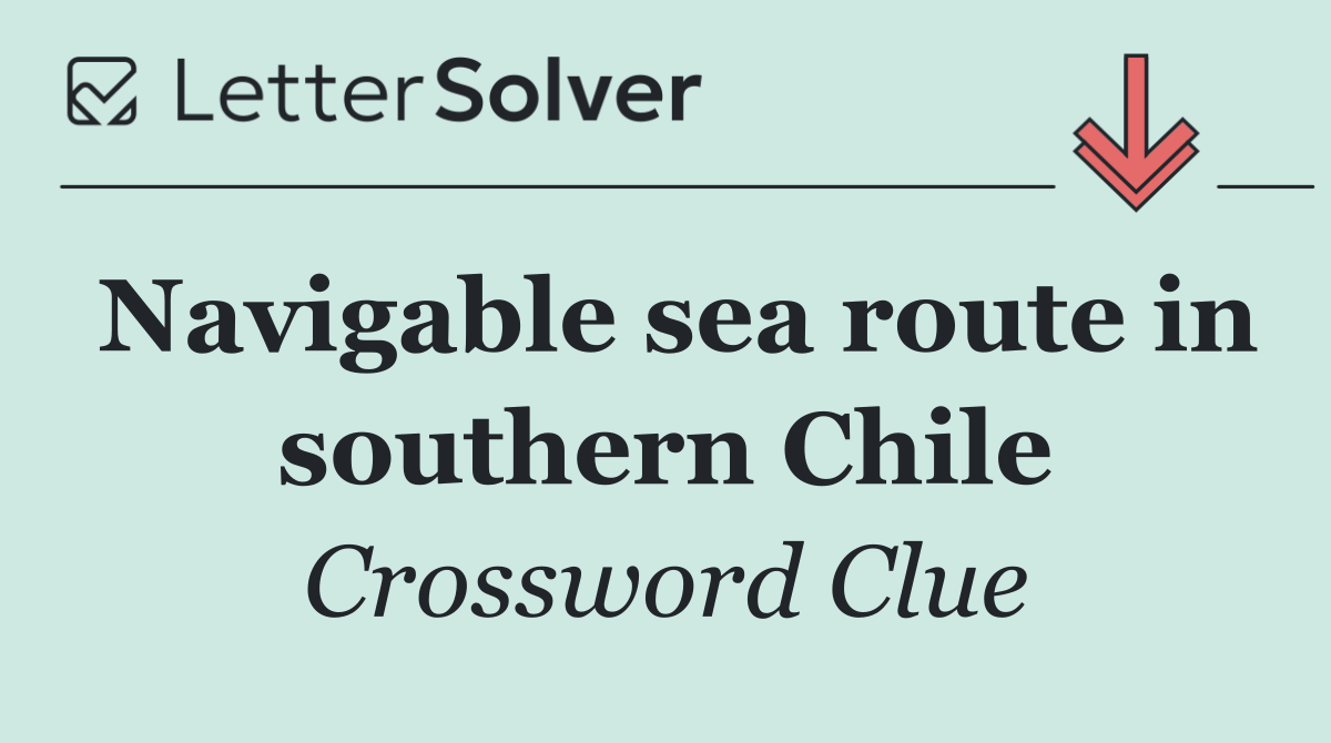 Navigable sea route in southern Chile