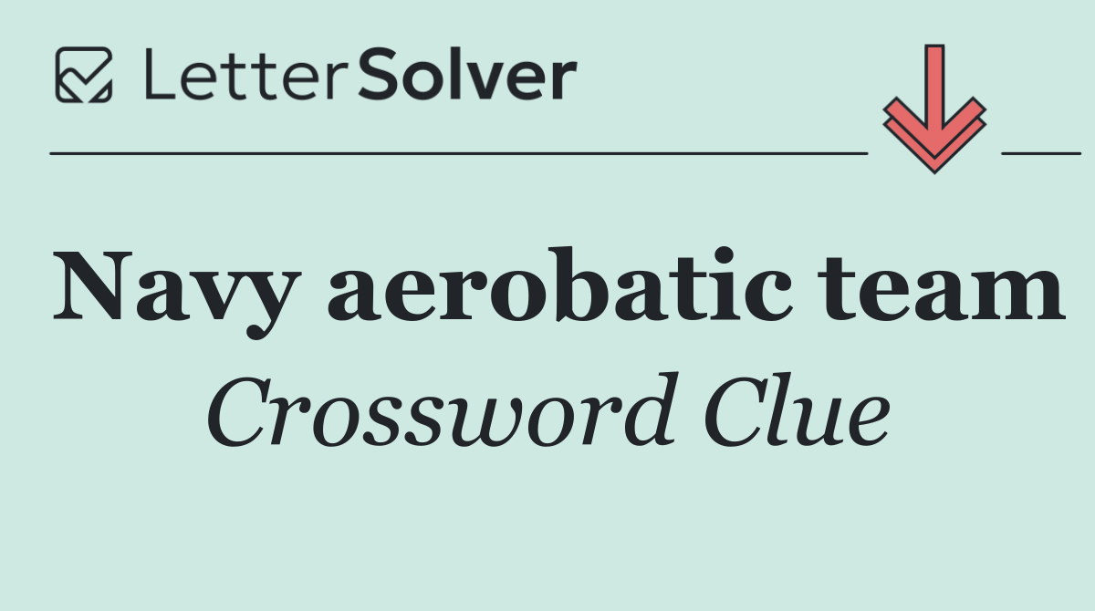 Navy aerobatic team