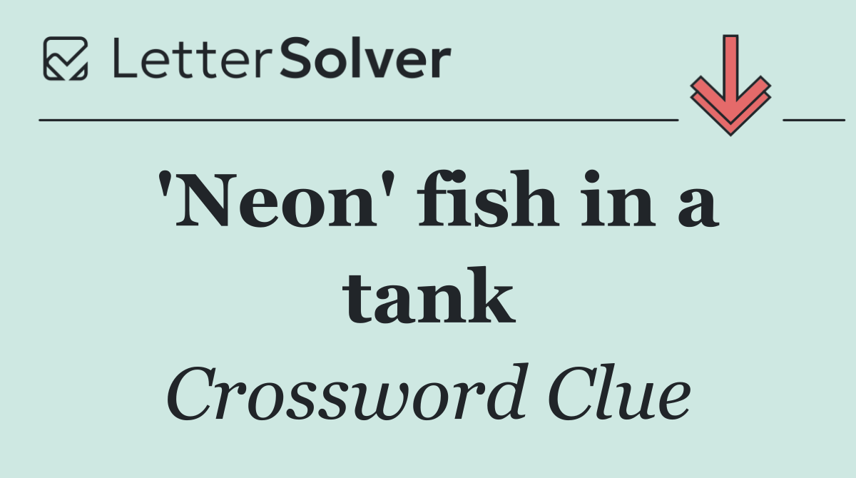 'Neon' fish in a tank
