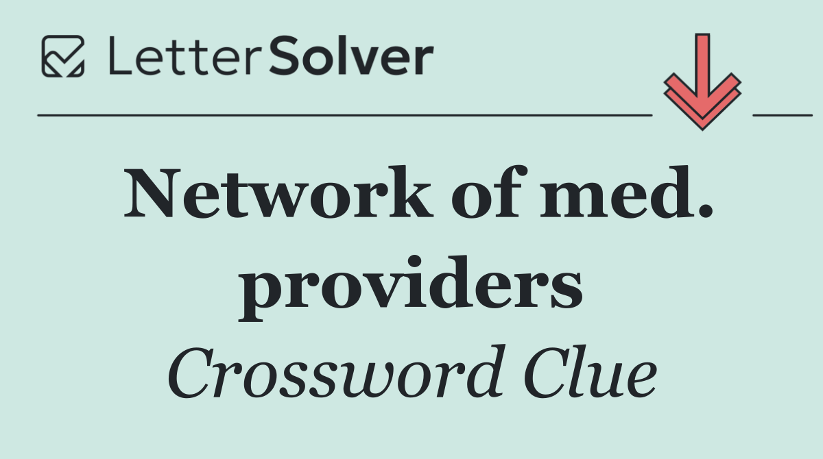 Network of med. providers