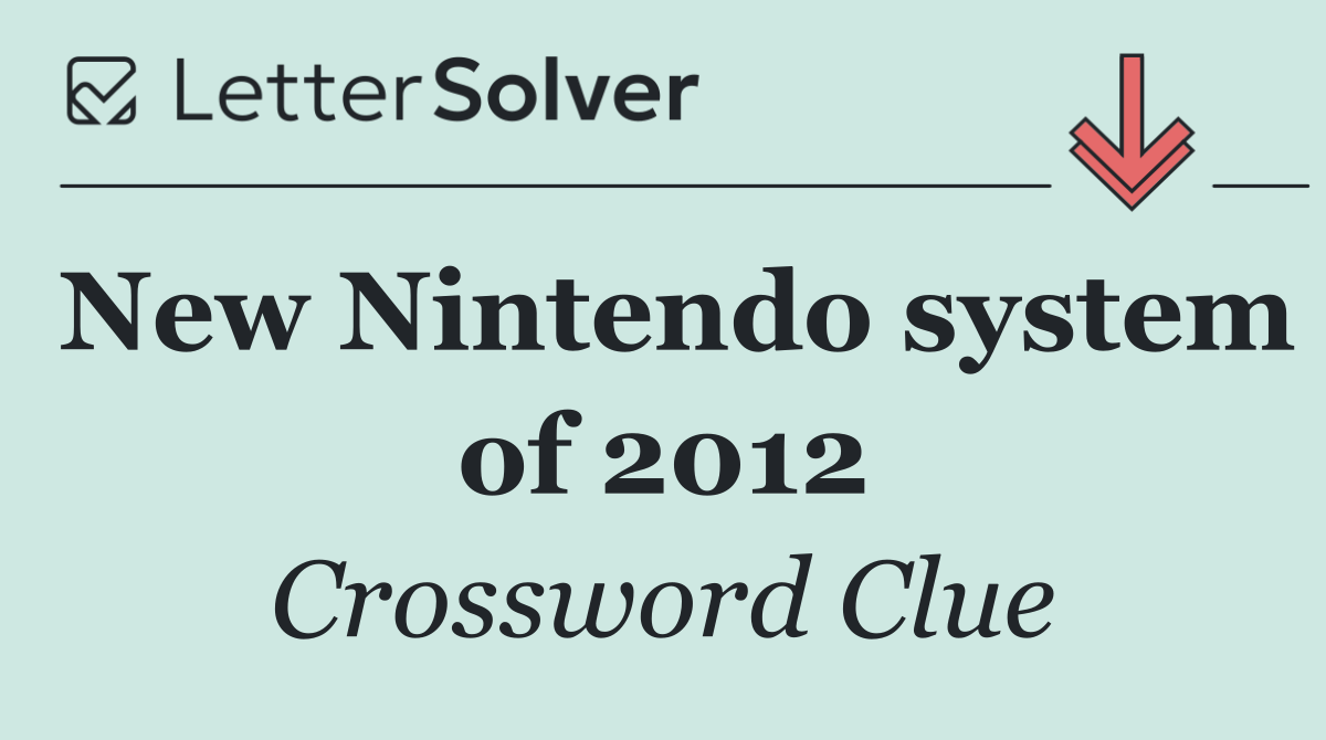 New Nintendo system of 2012