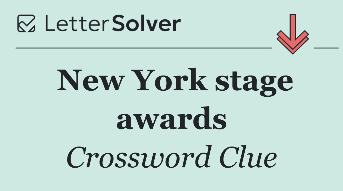 New York stage awards