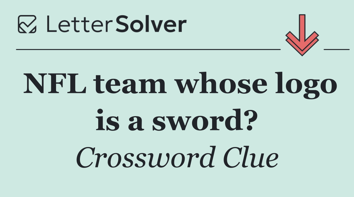 NFL team whose logo is a sword?