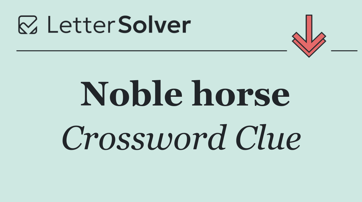 Noble horse