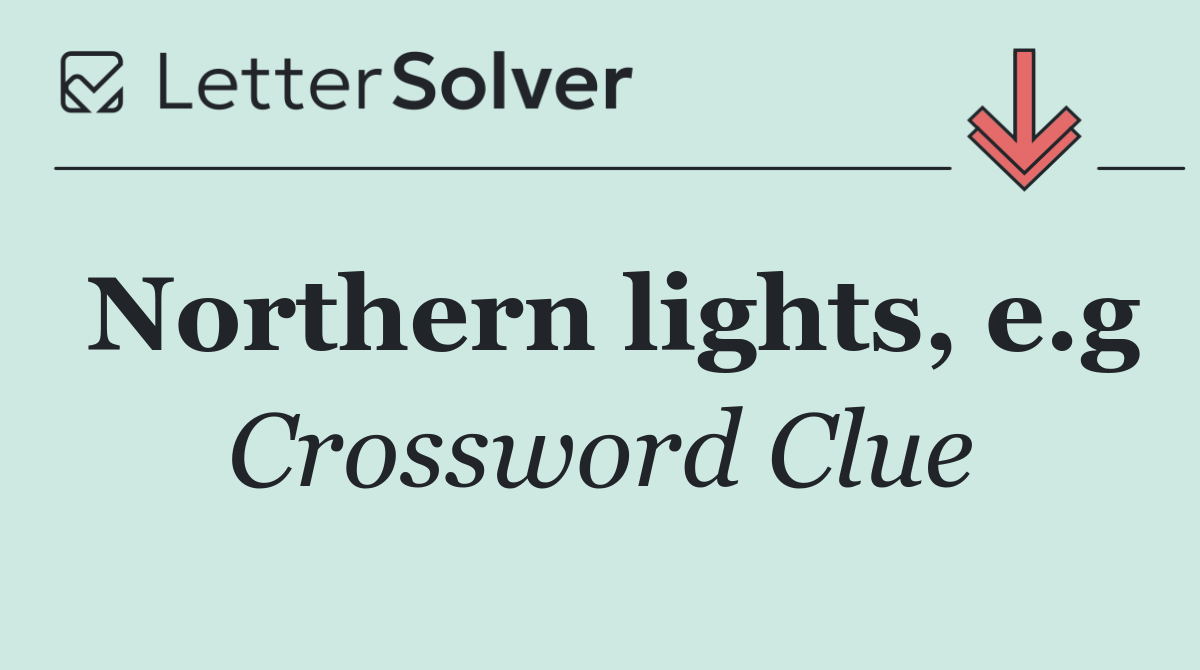 Northern lights, e.g