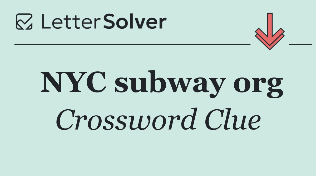 NYC subway org