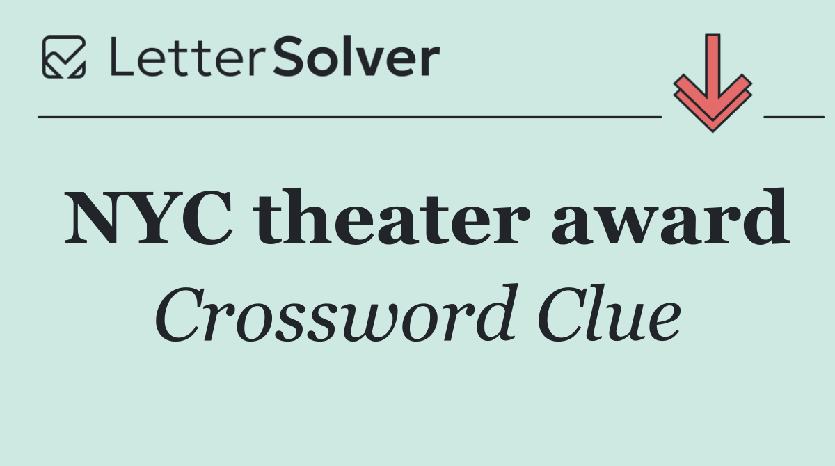 NYC theater award