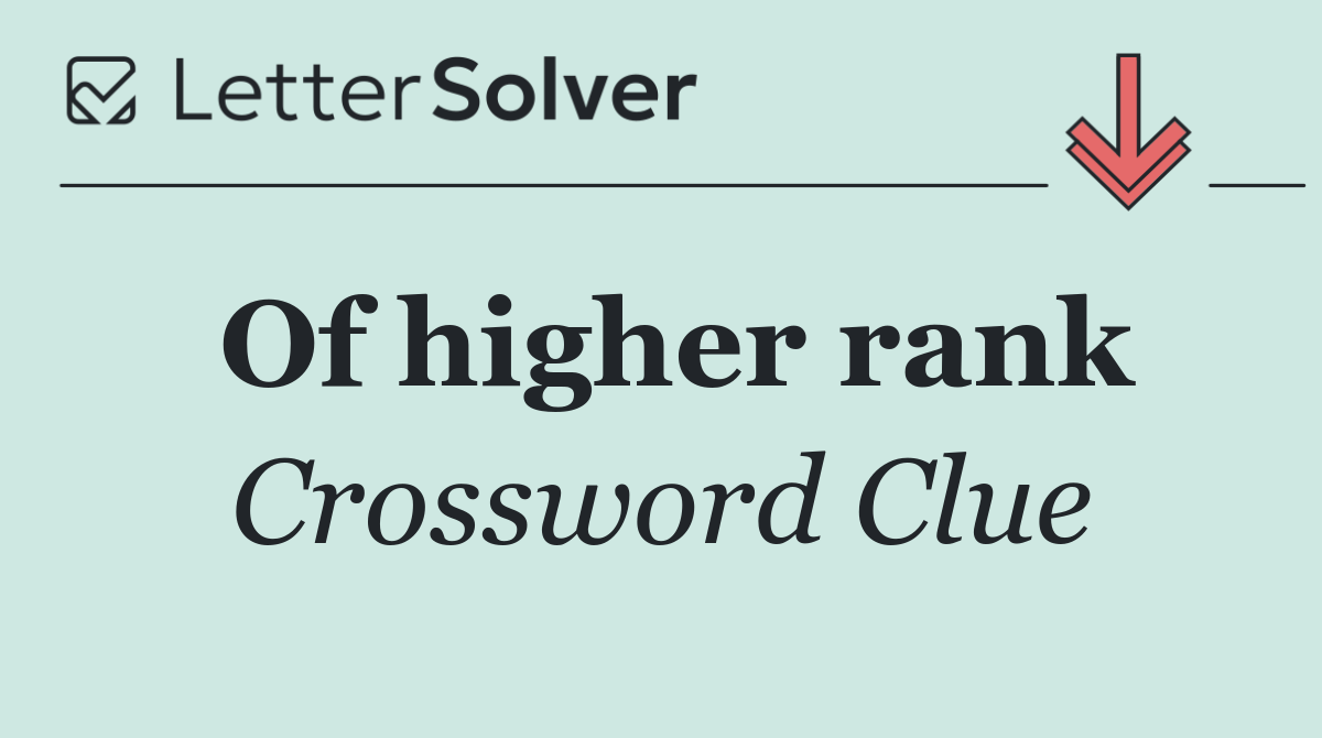 Of higher rank