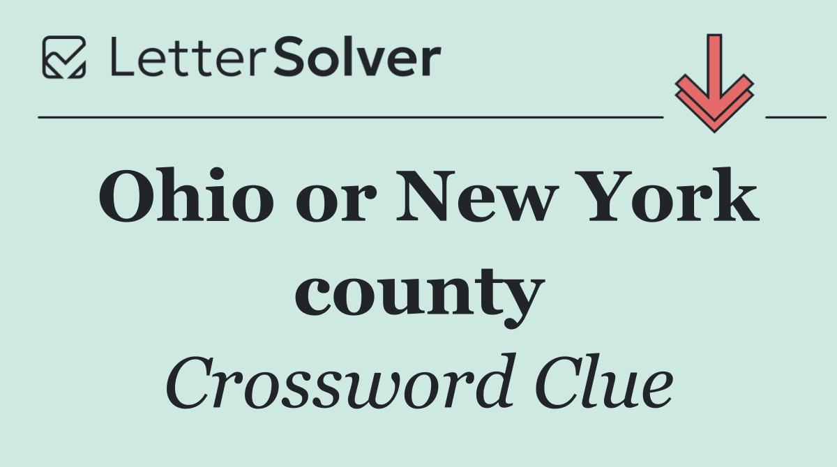 Ohio or New York county