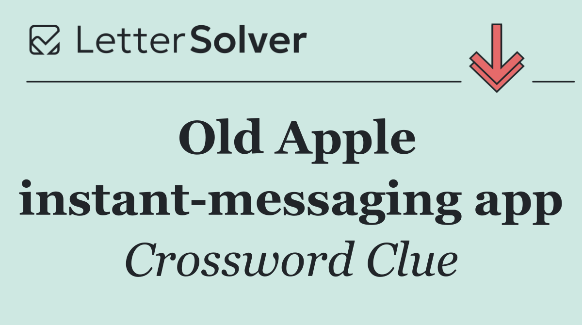 Old Apple instant messaging app