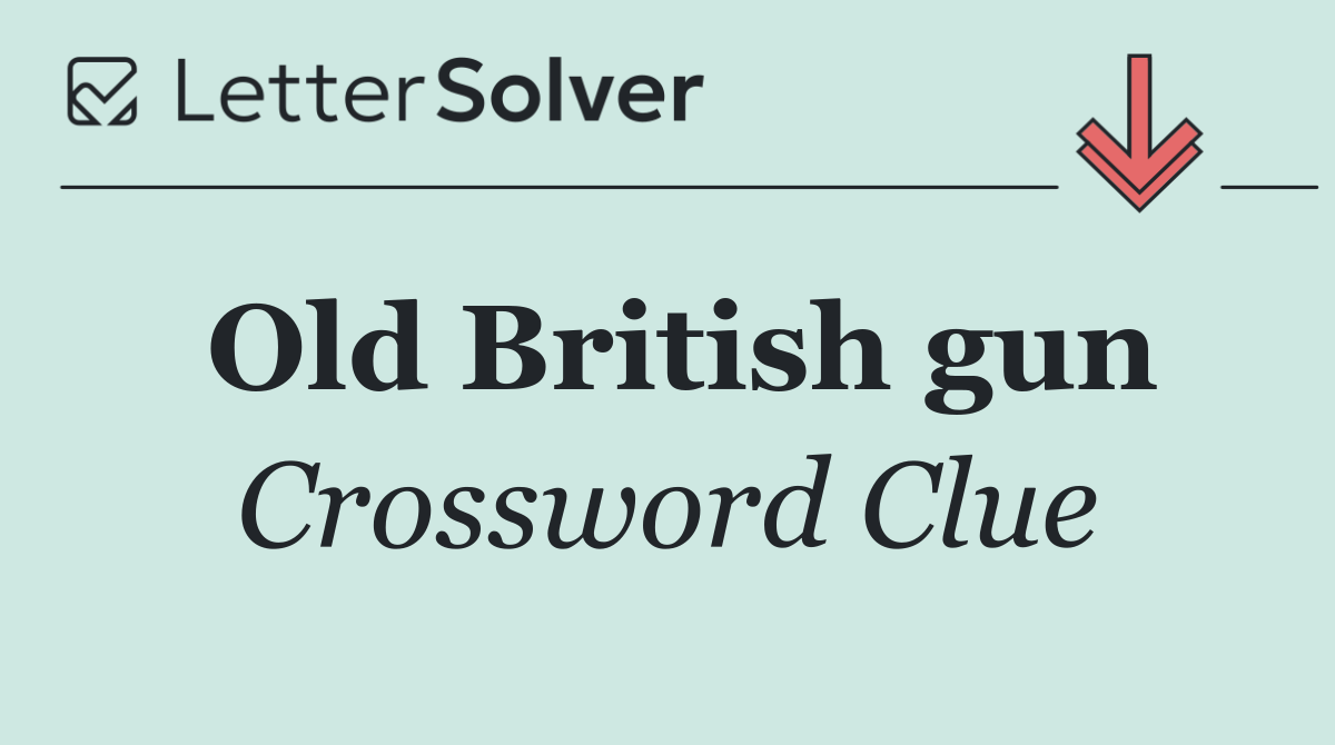 Old British gun