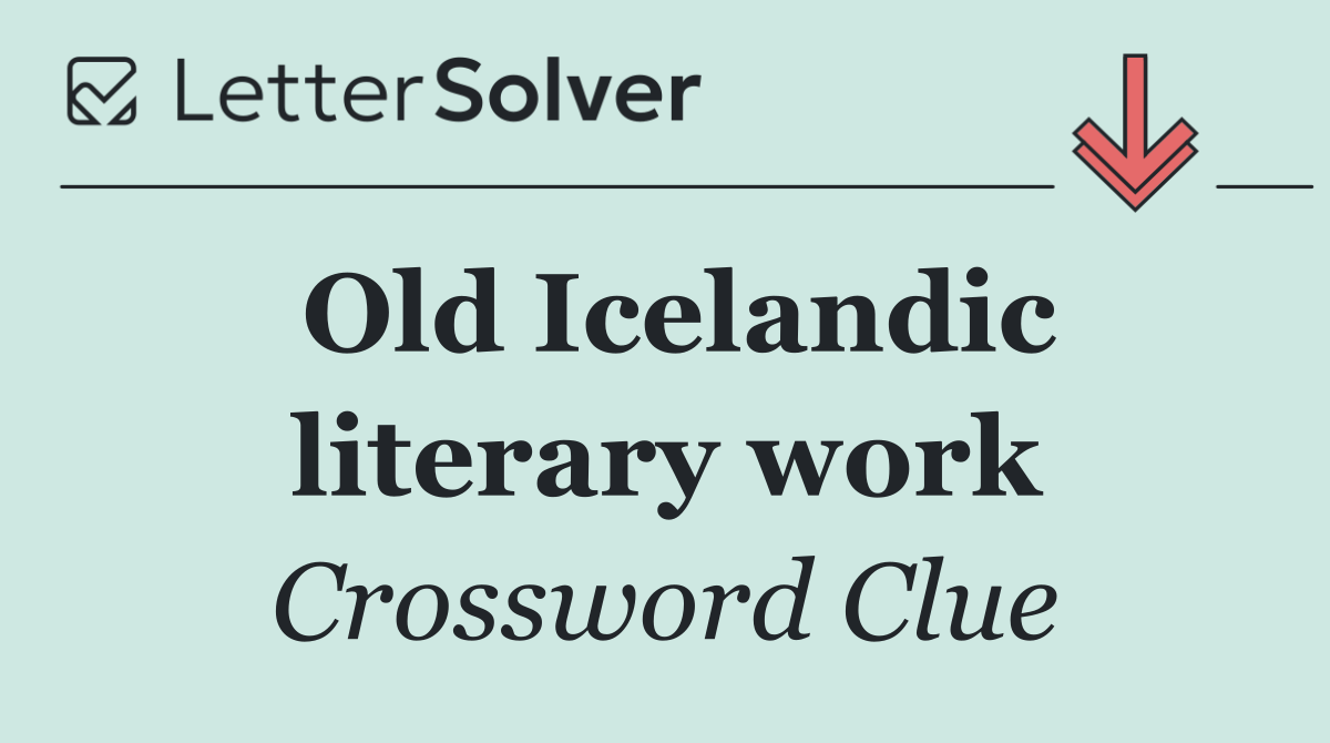 Old Icelandic literary work