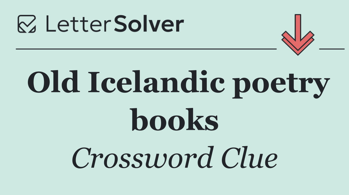 Old Icelandic poetry books